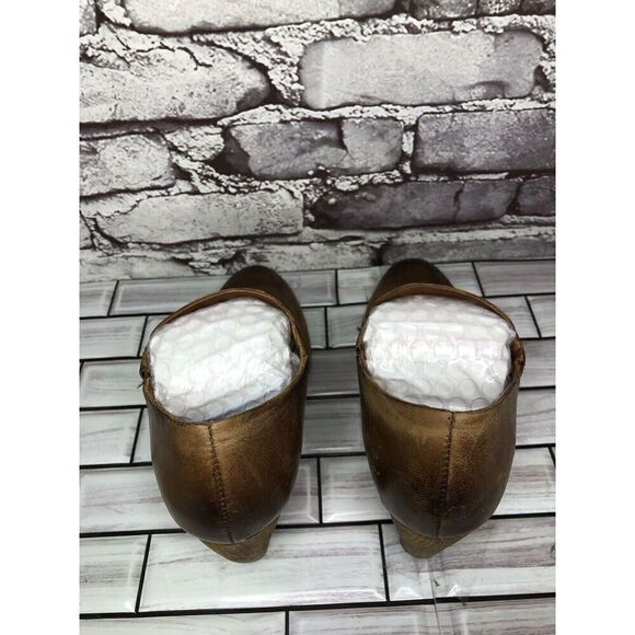 Kork-Ease Brown Leather Stacked Heel Wedge Ankle Booties Women’s Sz 7.5M US/38EU - Picture 5 of 16